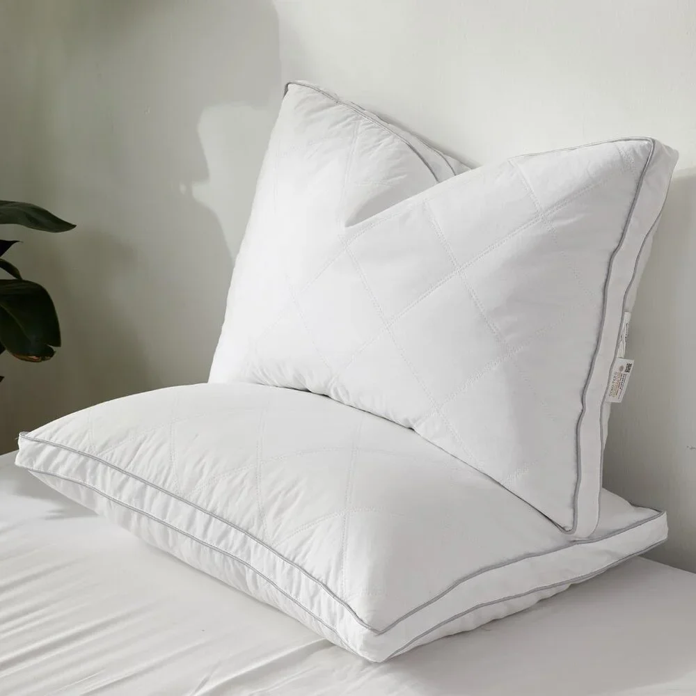 Goose Feather Down Pillow Standard Size Set of 2